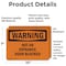 Signmission Not An Entrance Door Blocked OSHA Warning Sign, Vinyl Decal, 10in W x 7in L, 2PK OS-2PACK-WS-D-710-L-12282 - alternate 5